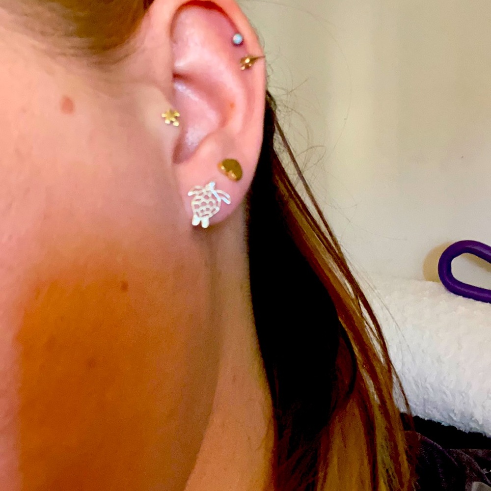 Turtle stud earrings